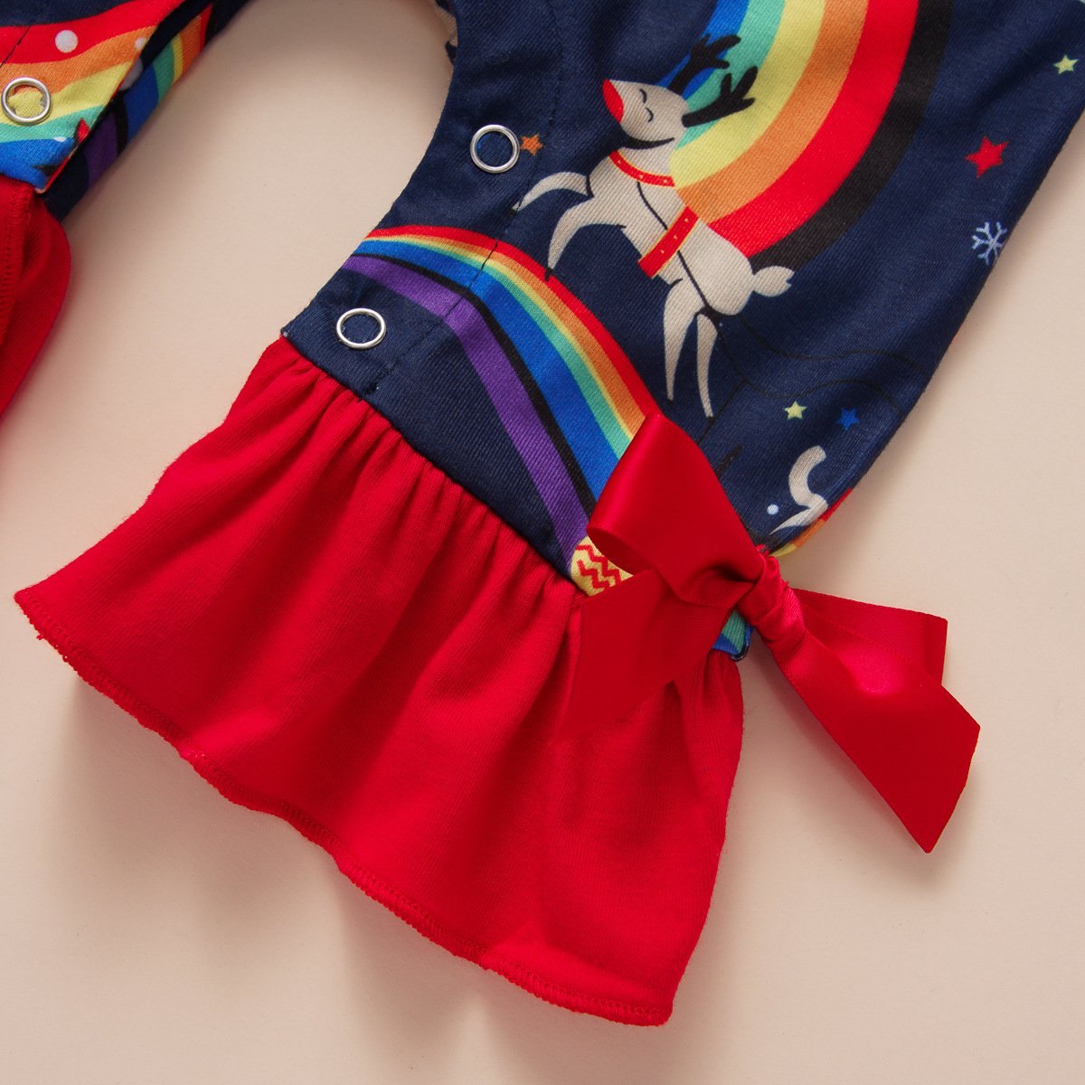 Baby Girls Long Sleeve Printed Romper baby clothing wholesale