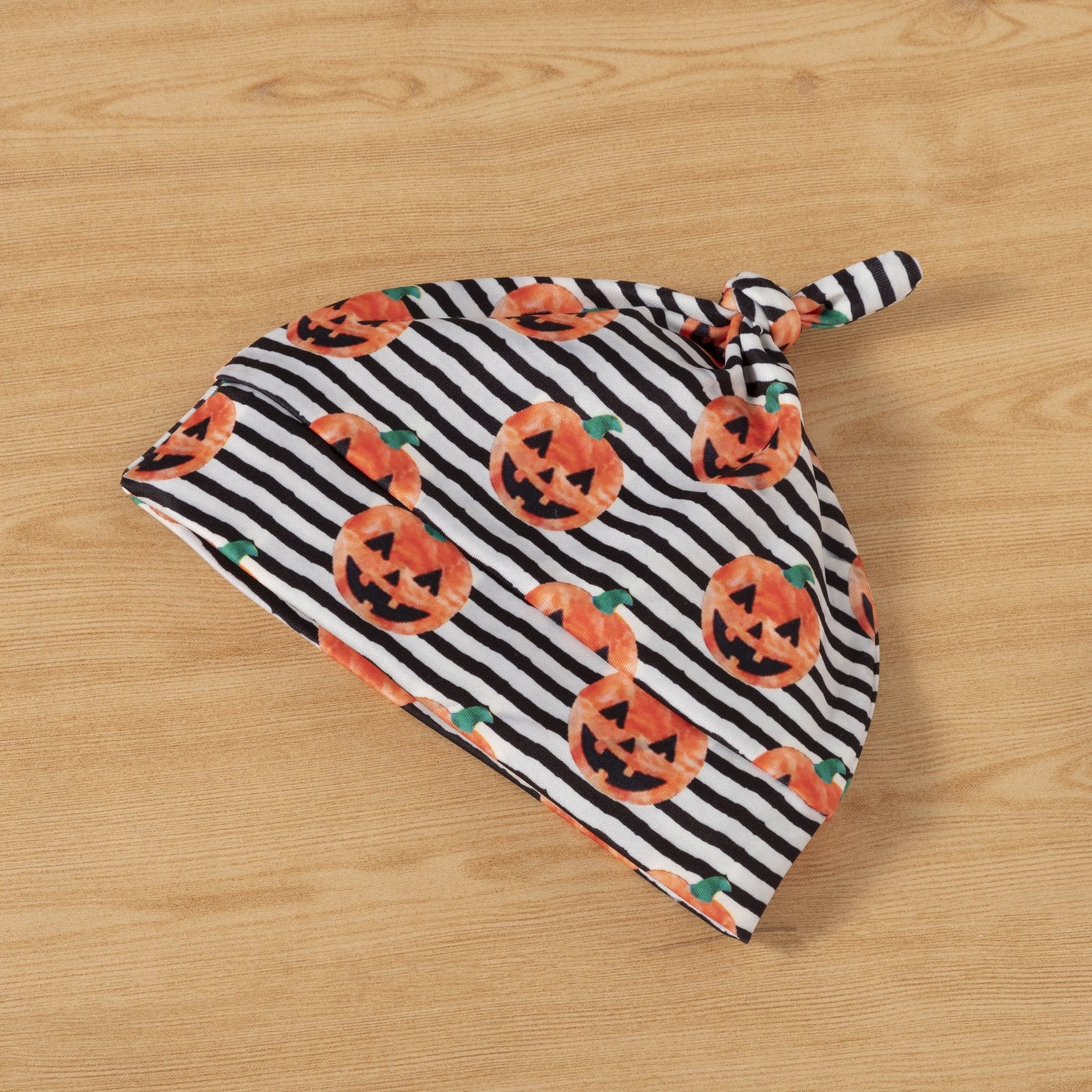 Baby Long Sleeve Pumpkin Letter Printed Striped Romper & Pants & Hat & Headband baby clothing wholesale