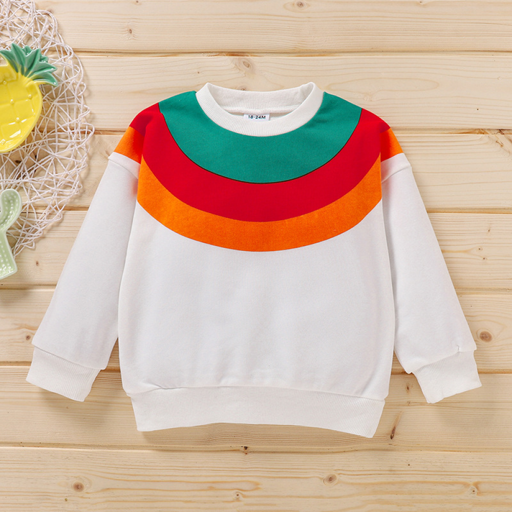 Girls Long Sleeve Rainbow T-shirt wholesale kids clothing