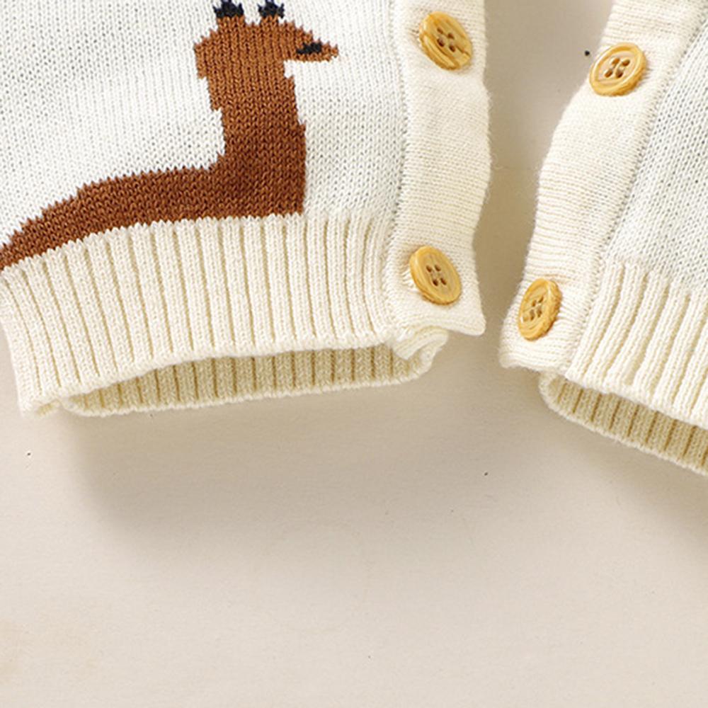 Baby Animal Long Sleeve Sweater Romper