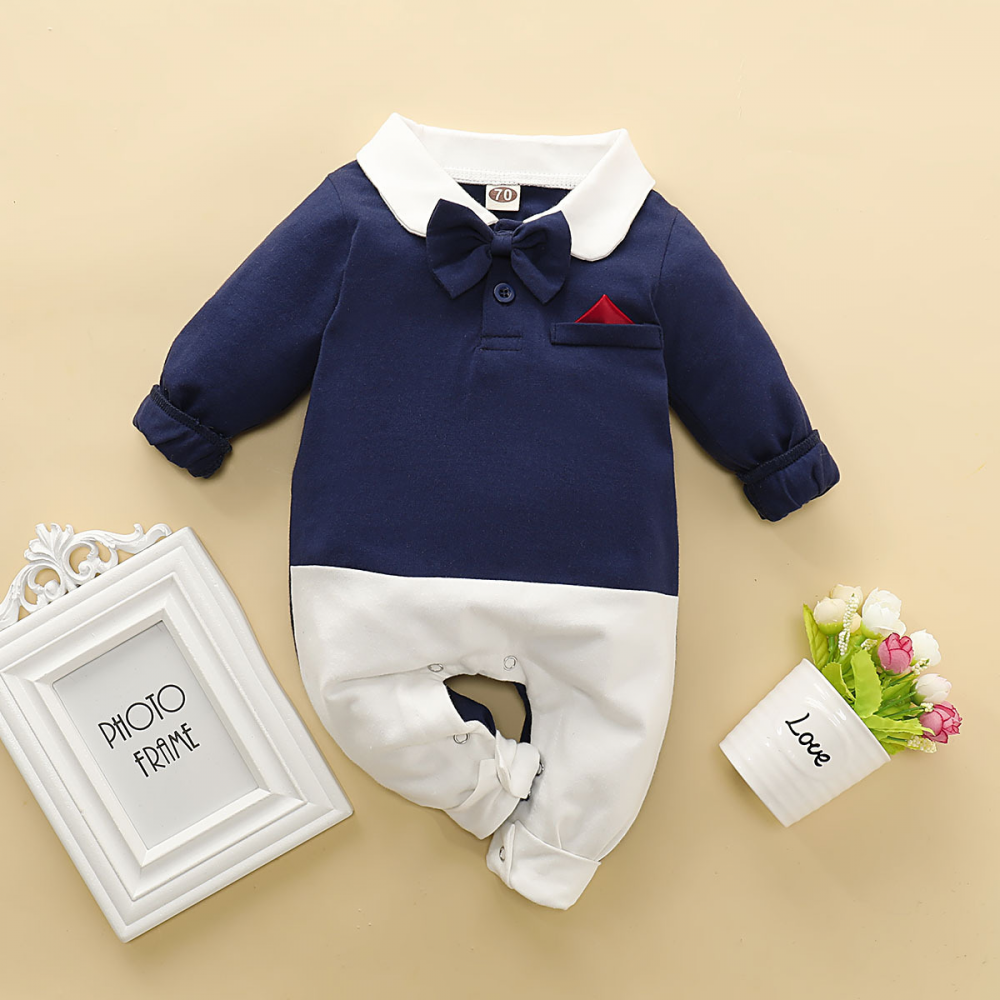 Baby Boys Long Sleeve Romper wholesale baby clothing