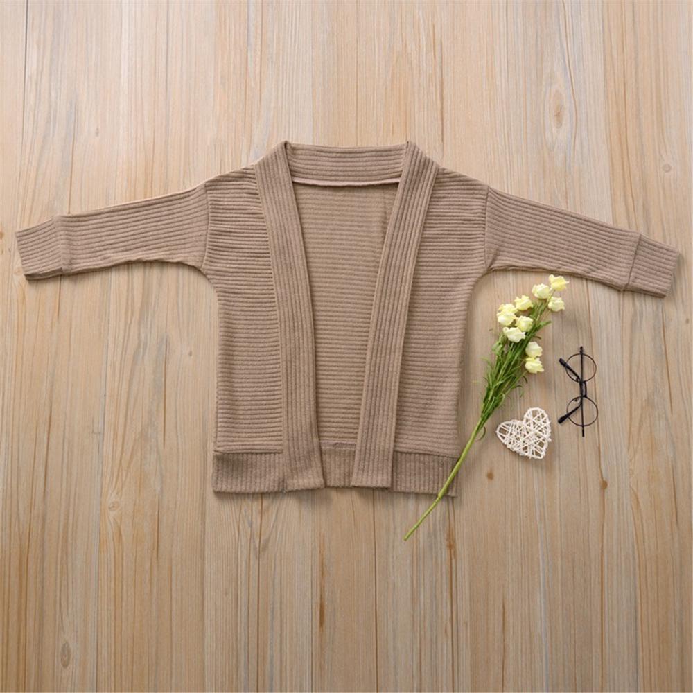 Girls Long Sleeve Solid Cardigan Jackets Wholesale Girls Clothing