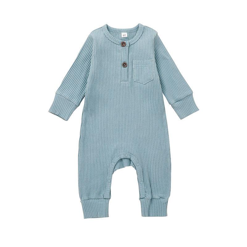 Baby Long Sleeve Solid Color Romper cheap baby clothes wholesale