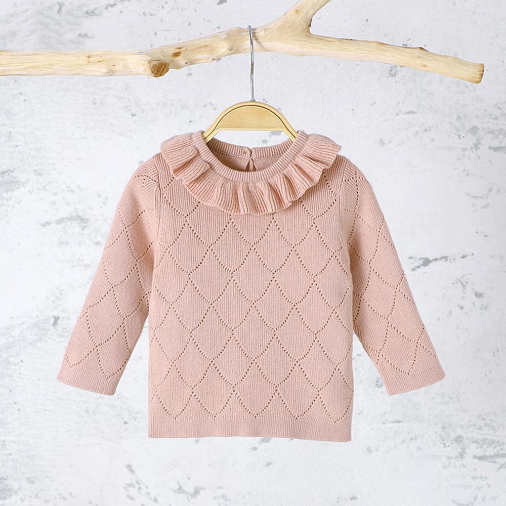 Baby Girls Long Sleeve Solid Cute Sweater Wholesale Baby Clothes