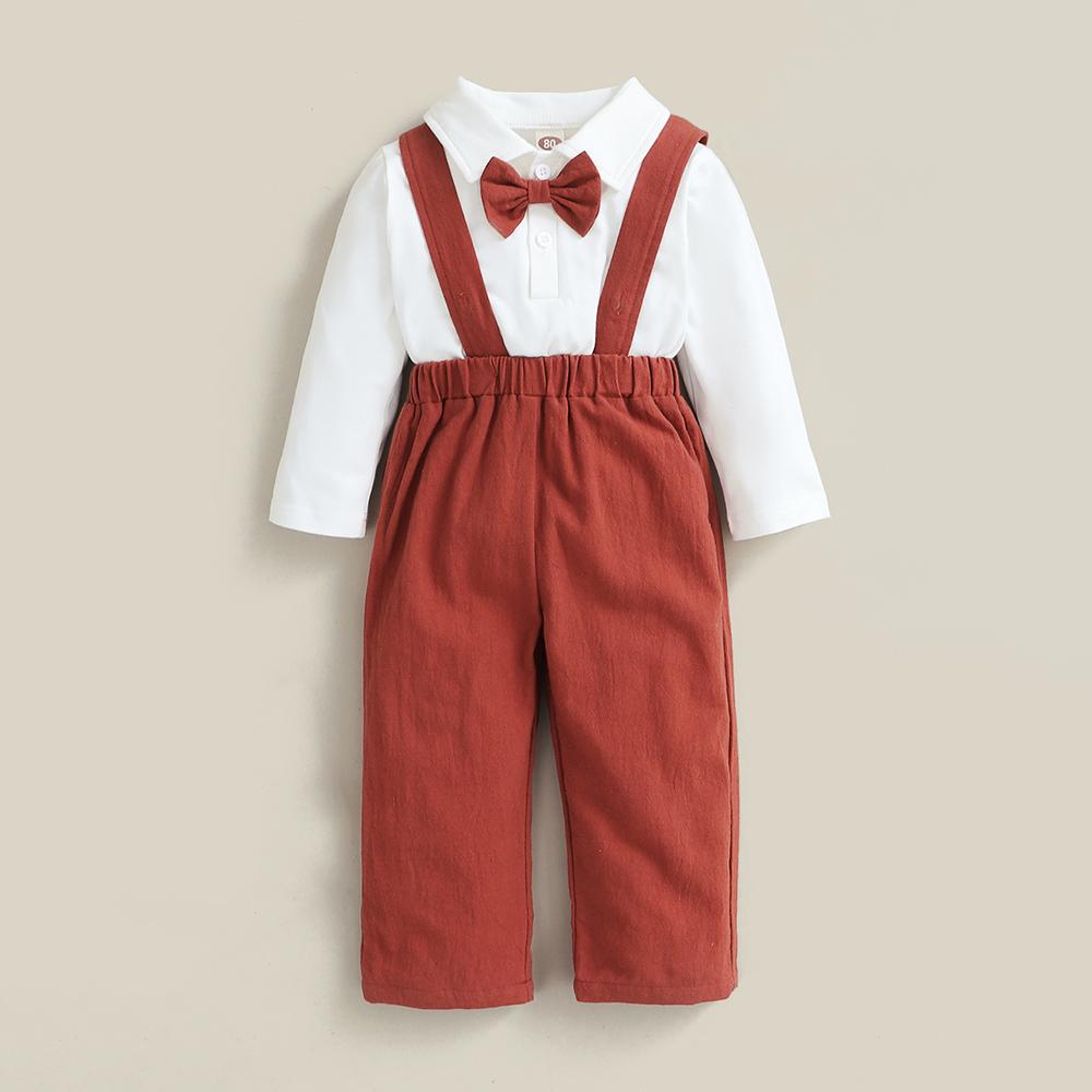 Baby Boys Long Sleeve Solid Romper & Jumpsuit baby wholesale clothing