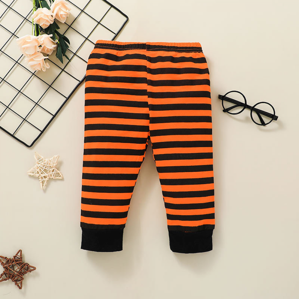 Baby Long Sleeve Striped Cartoon Printed Long Sleeve Romper & Pants wholesale baby