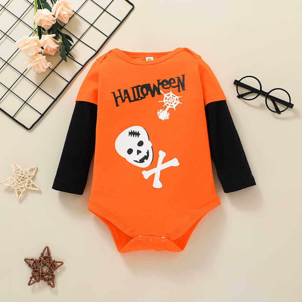 Baby Long Sleeve Striped Cartoon Printed Long Sleeve Romper & Pants wholesale baby