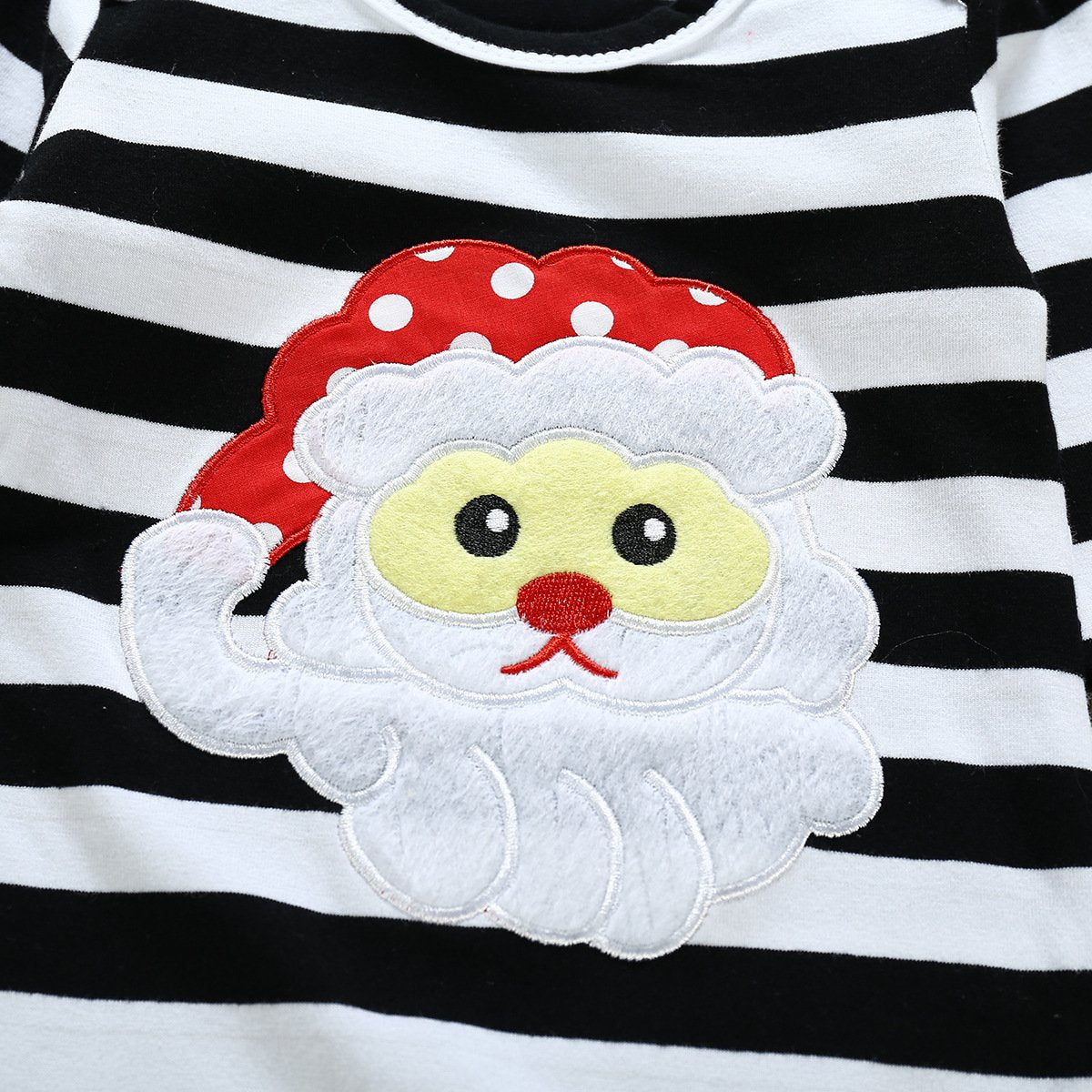 Baby Girls Long Sleeve Striped Christmas Princess Romper baby wholesale clothing