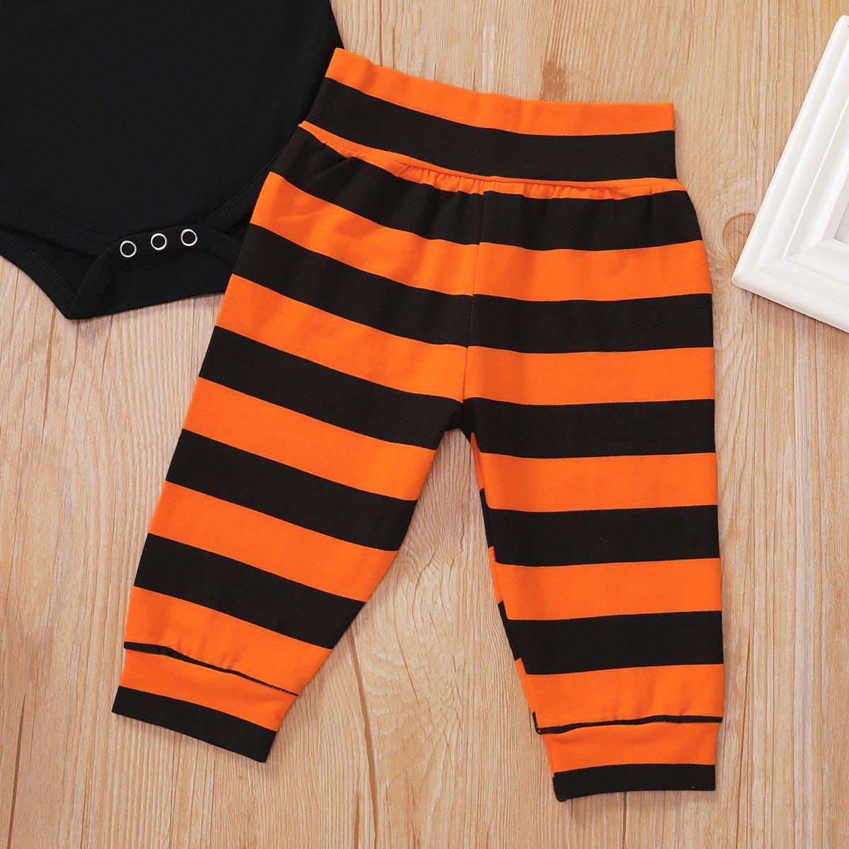 Baby Long Sleeve Striped Letter Romper & Pants & Hat Wholesale Baby Clothes