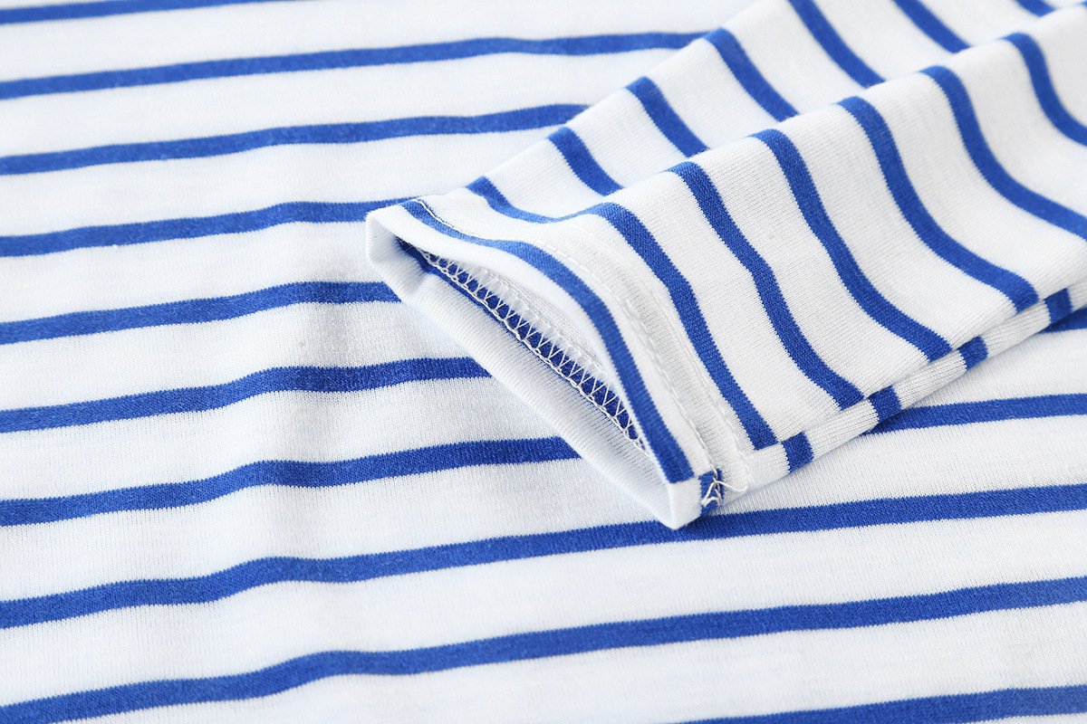 Girls Long Sleeve Striped Splicing Top wholesale kids clothing