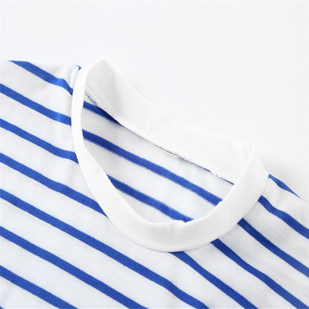 Girls Long Sleeve Striped Splicing Top wholesale kids clothing