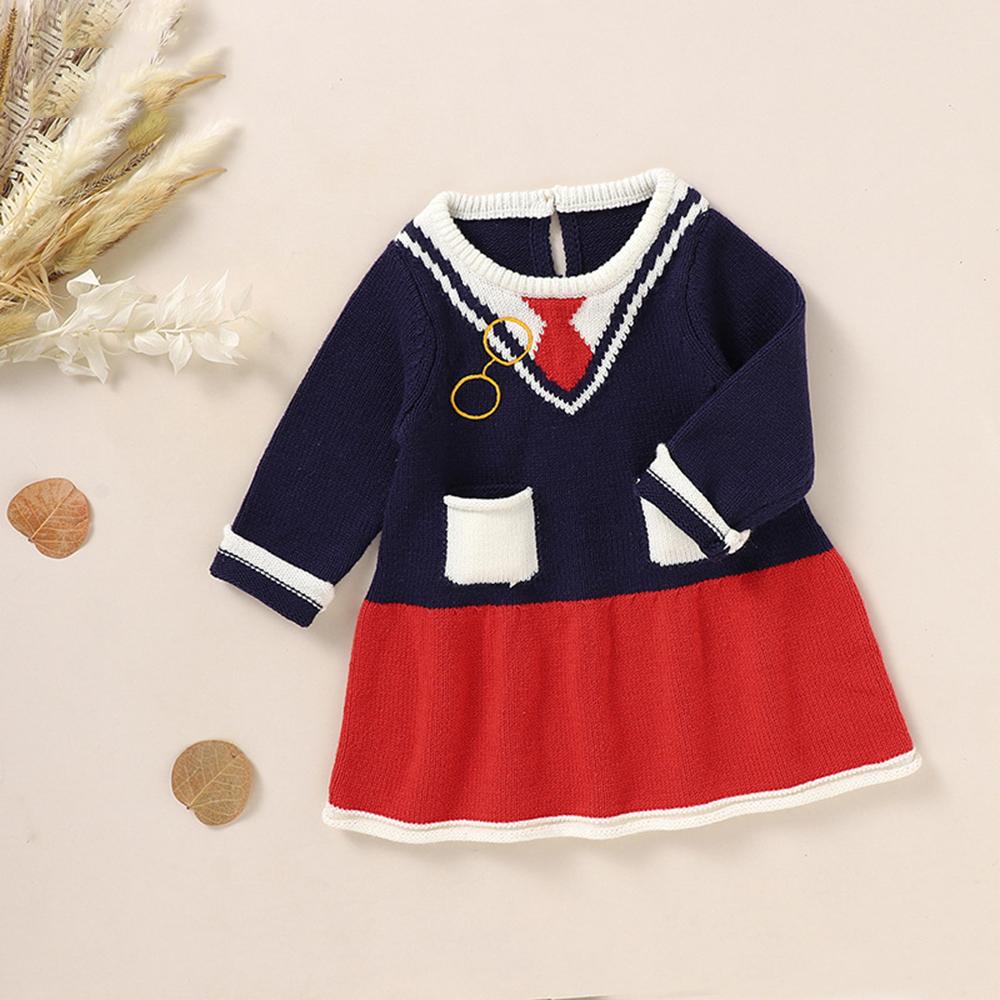 Baby Girls Long Sleeve Sweater Dress cheap baby clothes wholesale