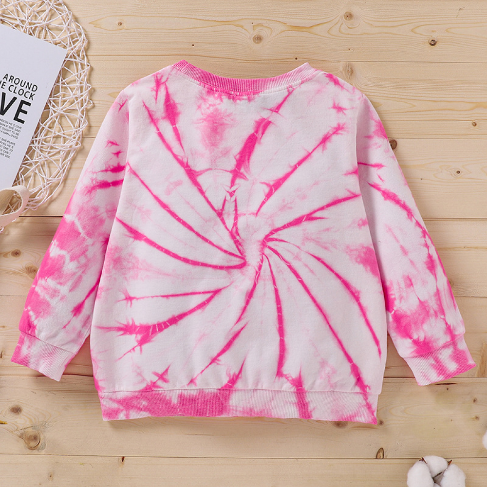 Girls Long Sleeve Tie Dye Fashion Top wholesale kids boutique clothing