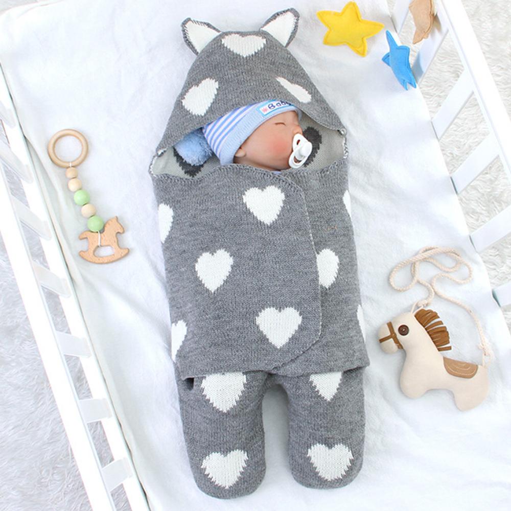 Baby Lovely Heart Solid Color Sleeping Bag Baby Blankets Wholesale