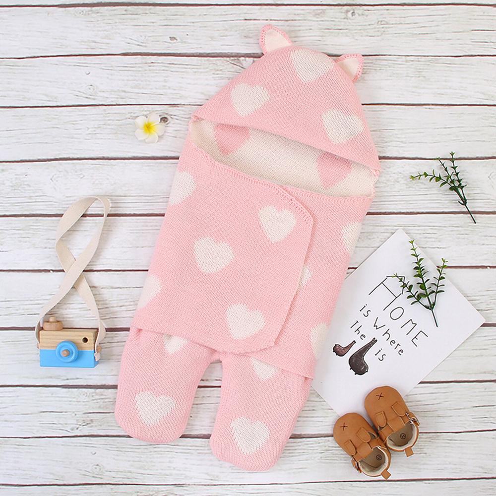 Baby Lovely Heart Solid Color Sleeping Bag Baby Blankets Wholesale