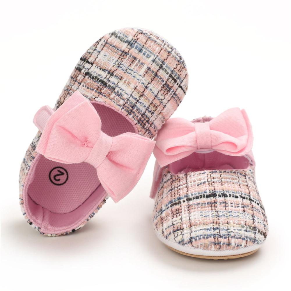 Baby Girls Magic Tape Bow Decor Shoes Wholesale Children'S Shoes Usa