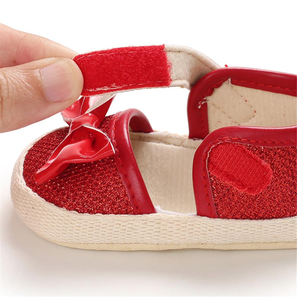 Girls Magic Tape Bow Decor Sandals Girls Shoes Wholesale