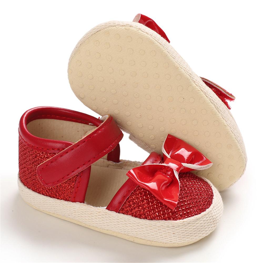 Girls Magic Tape Bow Decor Sandals Girls Shoes Wholesale