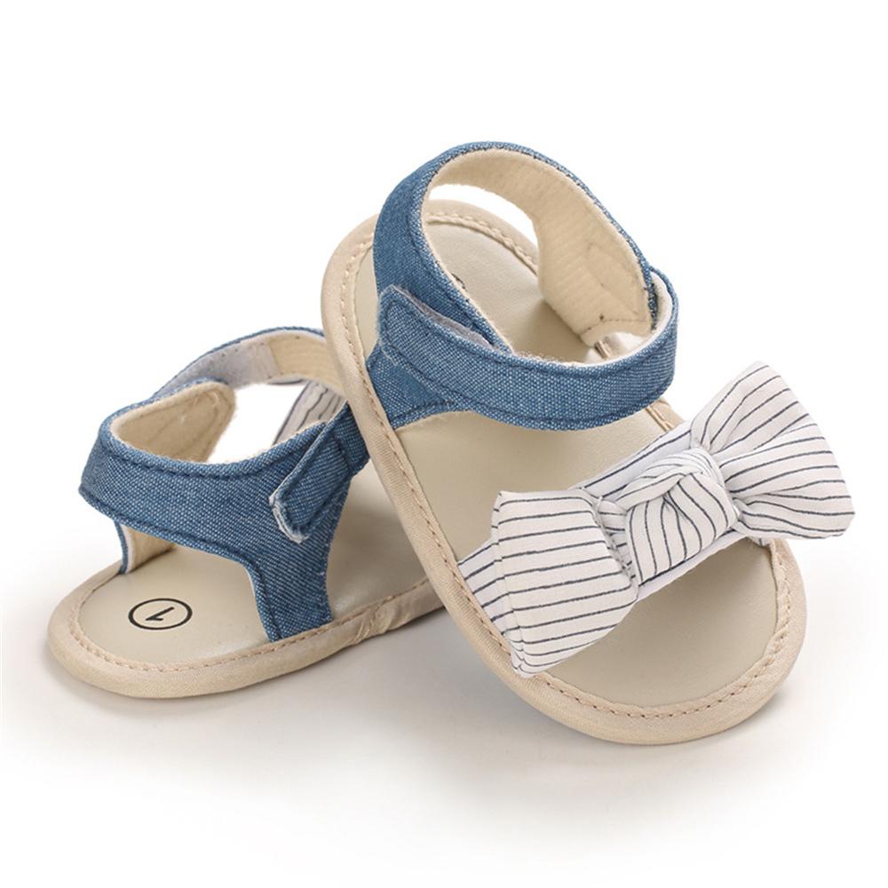 Baby Girls Magic Tape Striped Casual Sandals Wholesale Shoes For Kids