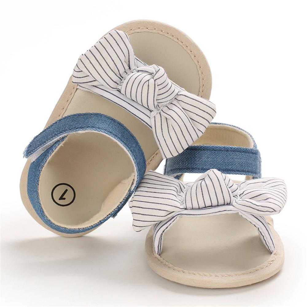 Baby Girls Magic Tape Striped Casual Sandals Wholesale Shoes For Kids