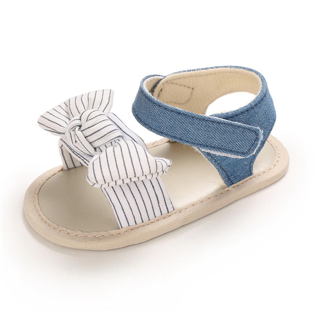 Baby Girls Magic Tape Striped Casual Sandals Wholesale Shoes For Kids