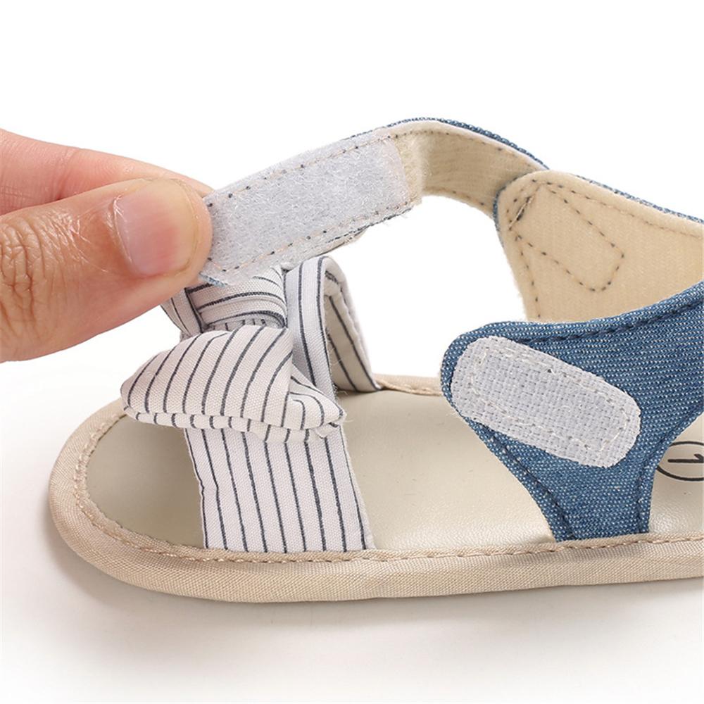 Baby Girls Magic Tape Striped Casual Sandals Wholesale Shoes For Kids