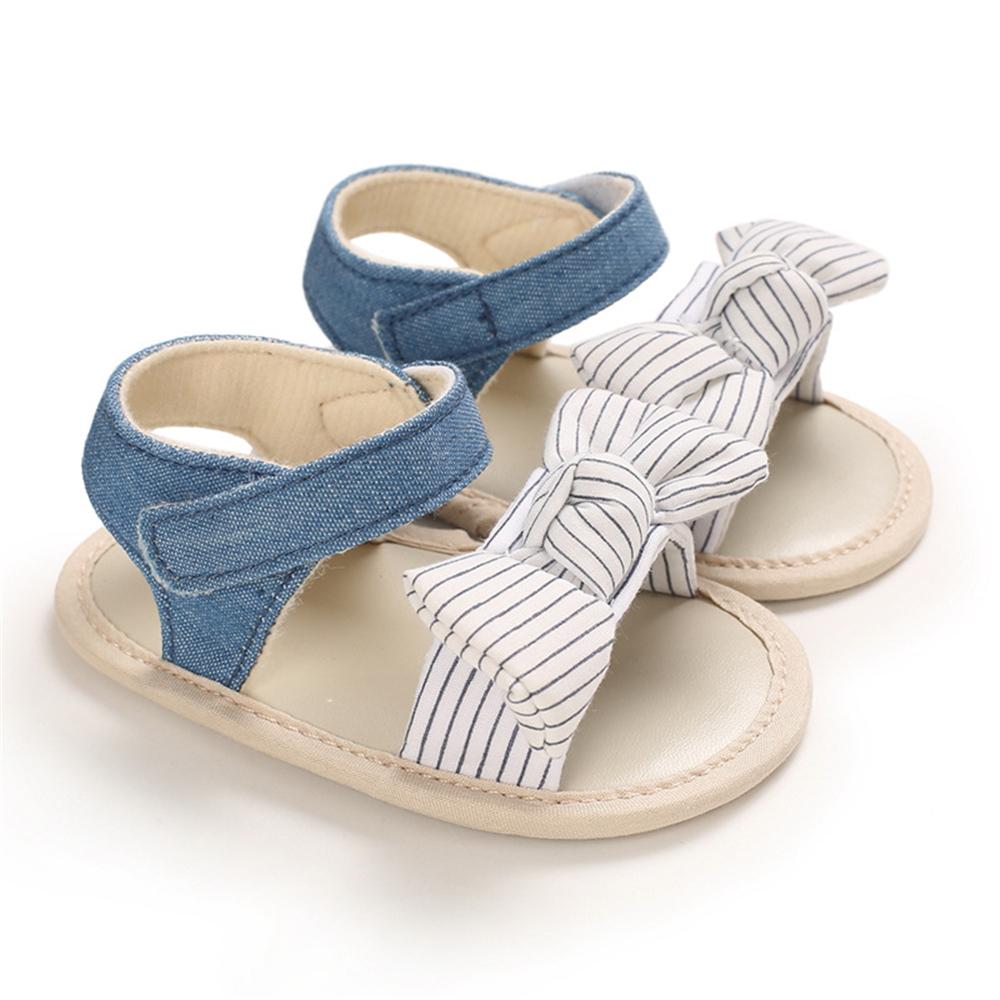 Baby Girls Magic Tape Striped Casual Sandals Wholesale Shoes For Kids