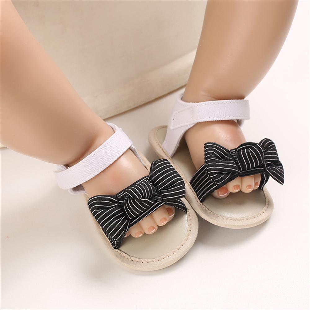 Baby Girls Magic Tape Striped Casual Sandals Wholesale Shoes For Kids