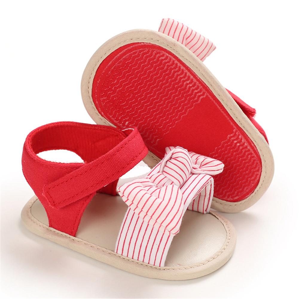 Baby Girls Magic Tape Striped Casual Sandals Wholesale Shoes For Kids