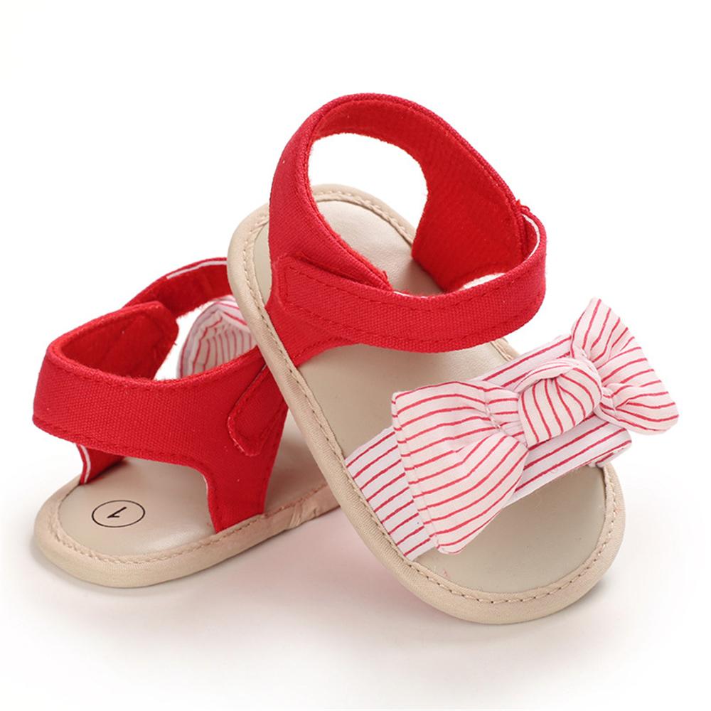 Baby Girls Magic Tape Striped Casual Sandals Wholesale Shoes For Kids