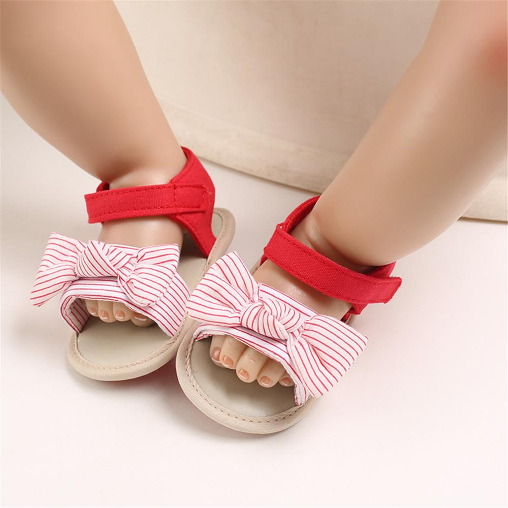 Baby Girls Magic Tape Striped Casual Sandals Wholesale Shoes For Kids