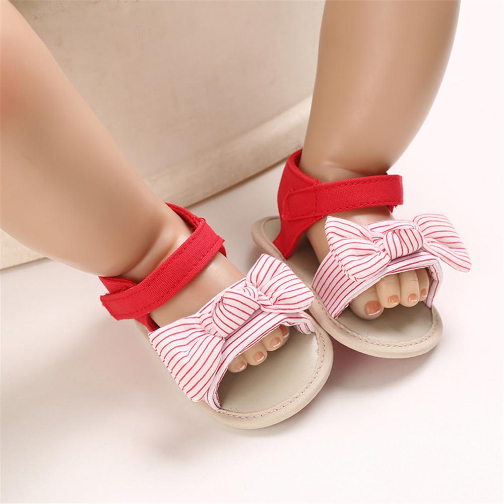 Baby Girls Magic Tape Striped Casual Sandals Wholesale Shoes For Kids