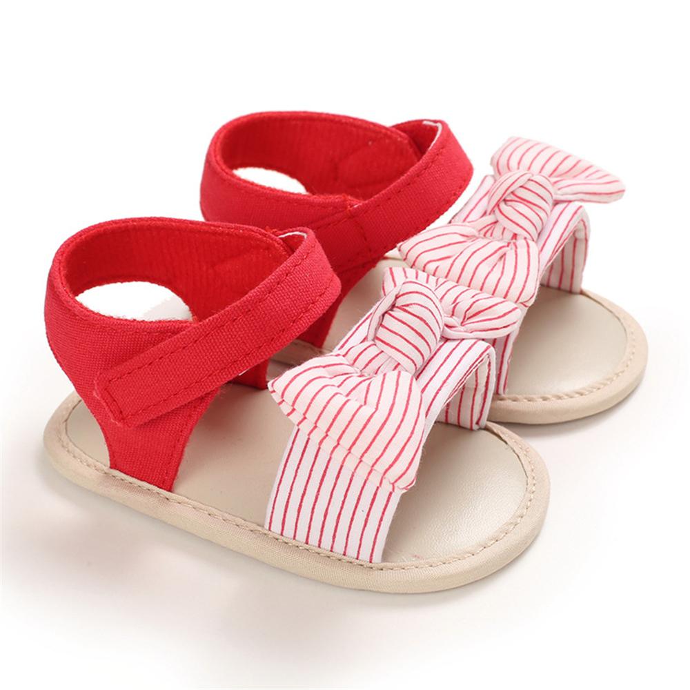 Baby Girls Magic Tape Striped Casual Sandals Wholesale Shoes For Kids