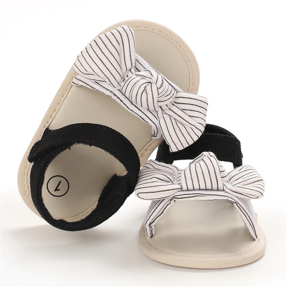 Baby Girls Magic Tape Striped Casual Sandals Wholesale Shoes For Kids