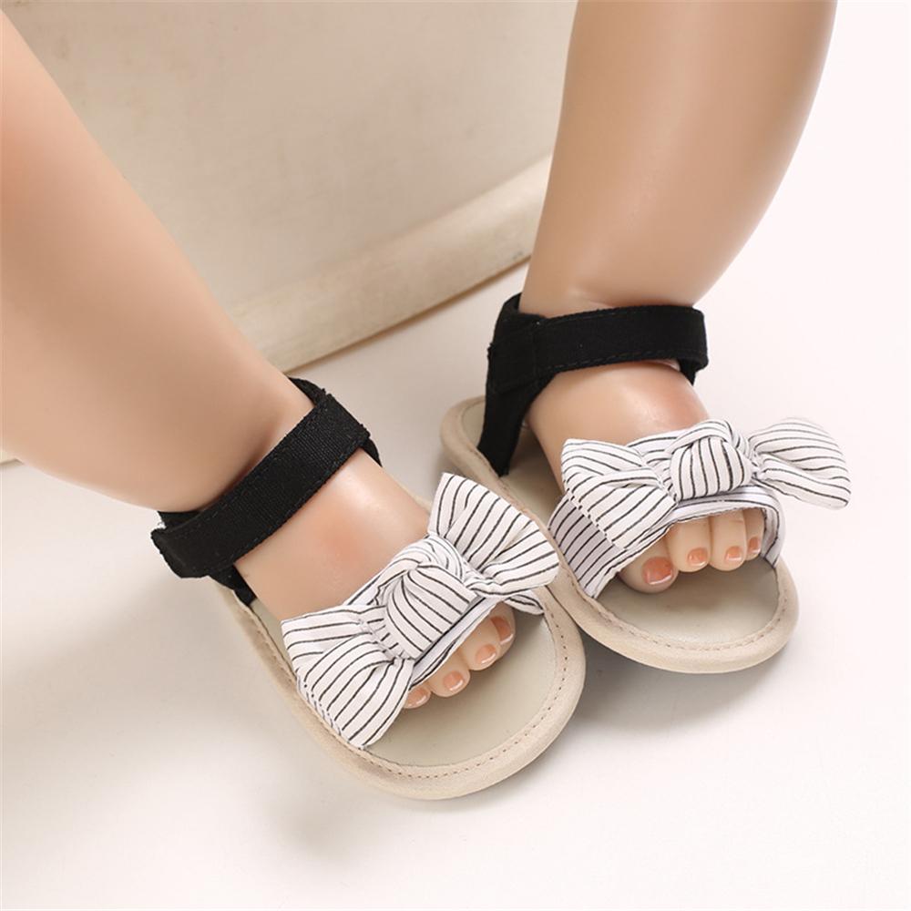 Baby Girls Magic Tape Striped Casual Sandals Wholesale Shoes For Kids