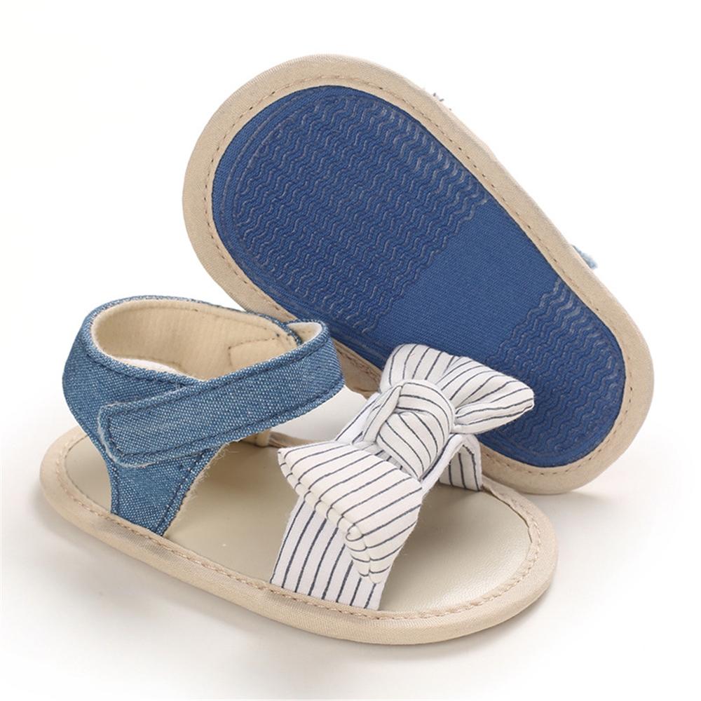 Baby Girls Magic Tape Striped Casual Sandals Wholesale Shoes For Kids