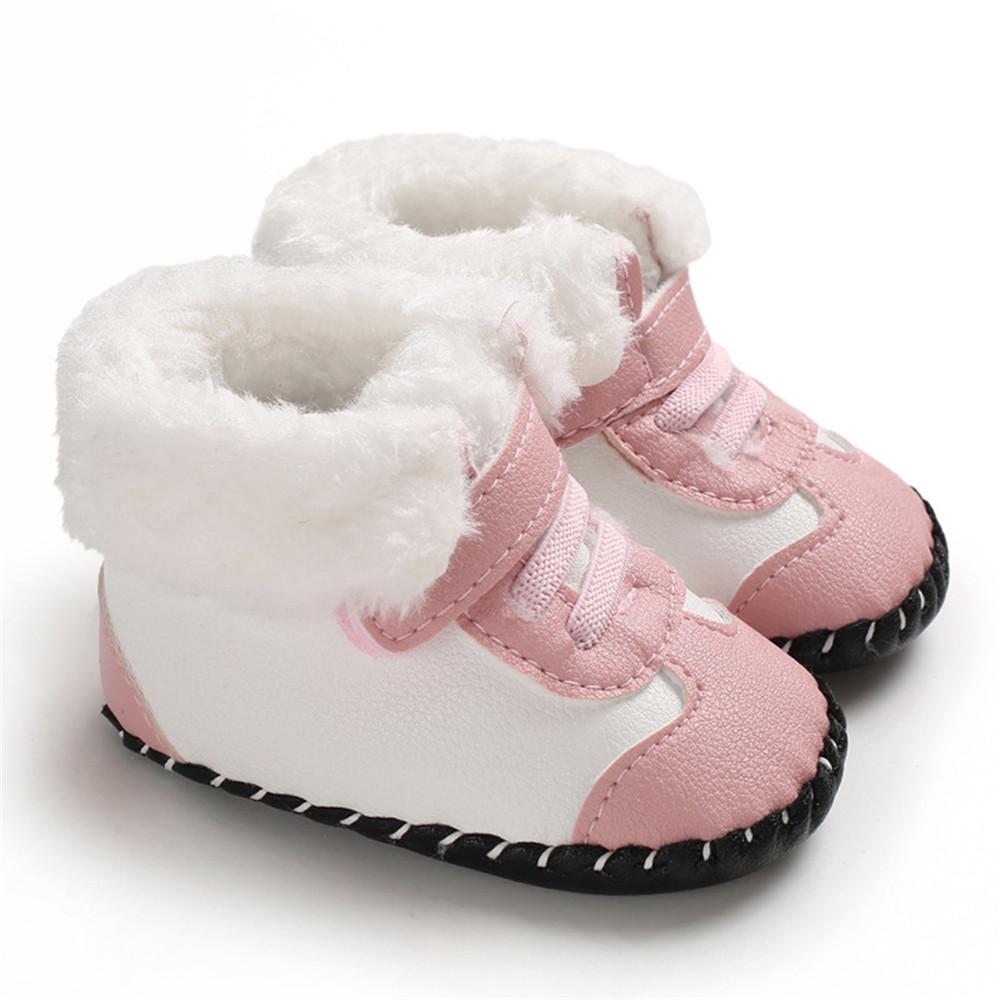 Baby Girls Magic Tape Warm Comfy Snow Boots