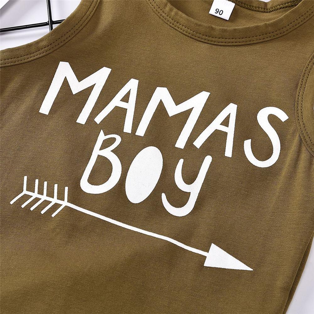 Mamas Boys Sleeveless Top & Denim Ripped Shorts Baby Boy Wholesale Boutique