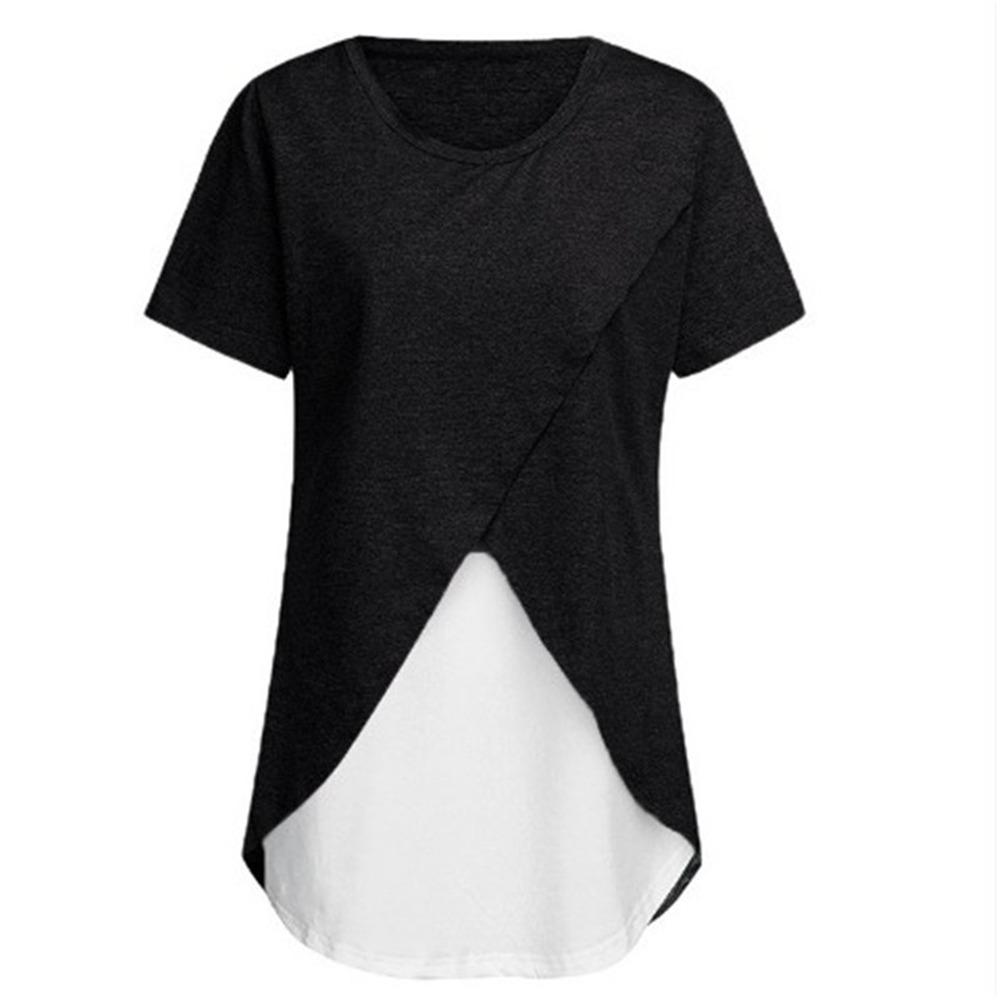 Maternity Short Sleeve Casual Nursing T-Shirts Whole Sale Maternity Clothes