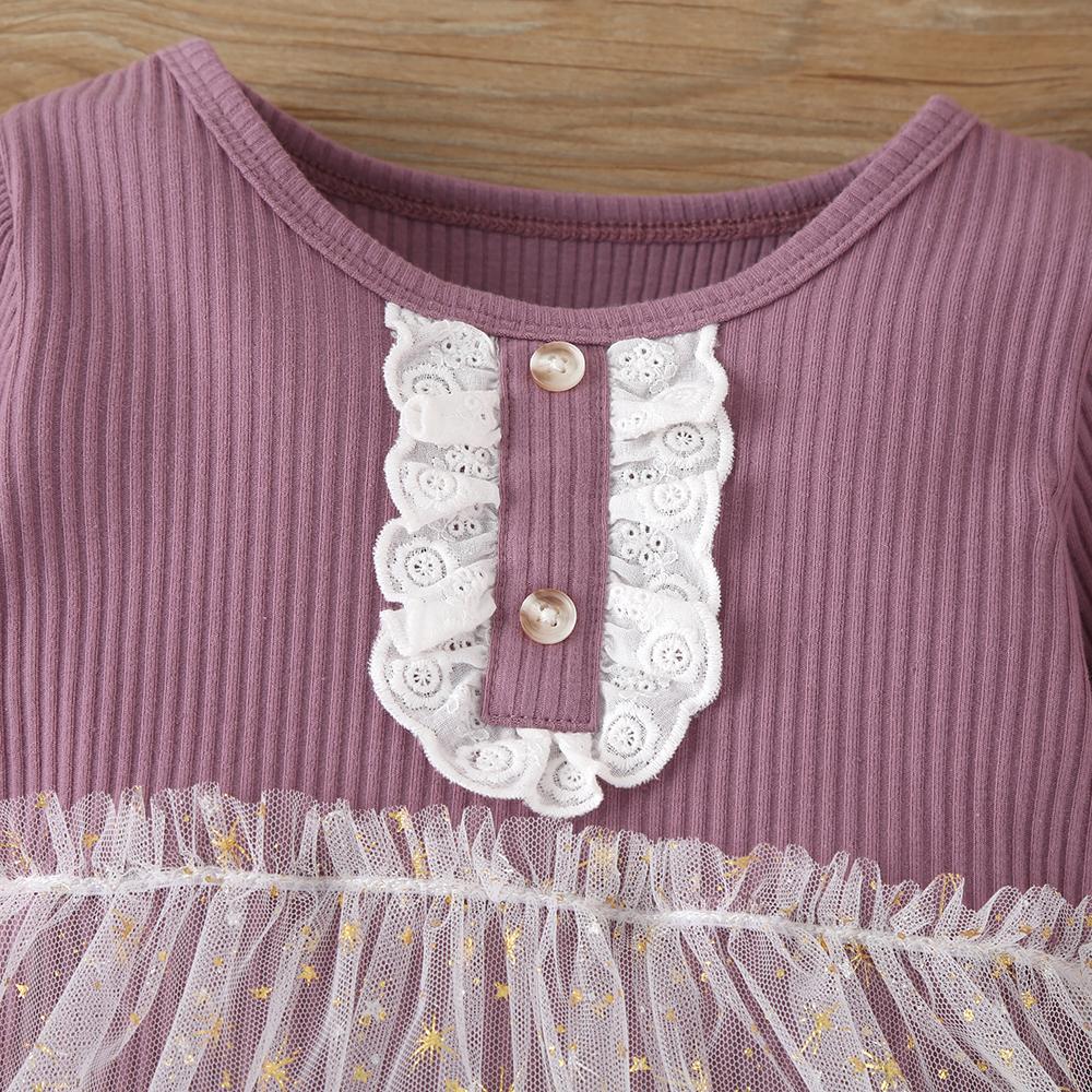 Baby Girls Mesh Long Sleeve Romper baby clothes vendor