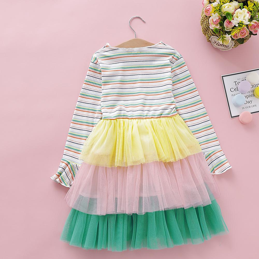 Girls Mesh Striped Long Sleeve wholesale kids clothing