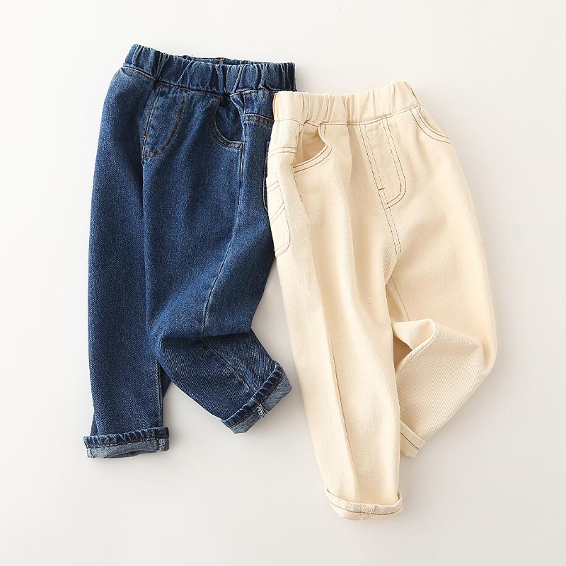 Mid-Waist Casual Jeans Boys Fashion Casual Pants Wholesale Childrens Clothing