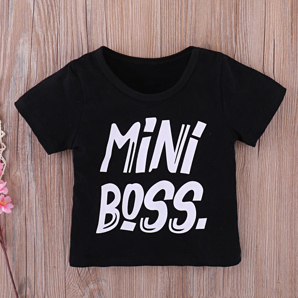 Boys Mini Boss Printed Short Sleeve Top & Pants Wholesale Boys Suits