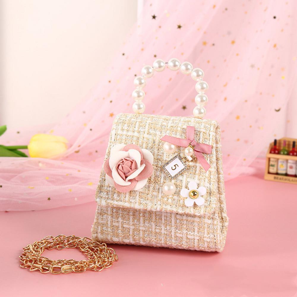 Mini Exquisite Children's Portable Pearl Flower Bag Children's Bags Wholesale