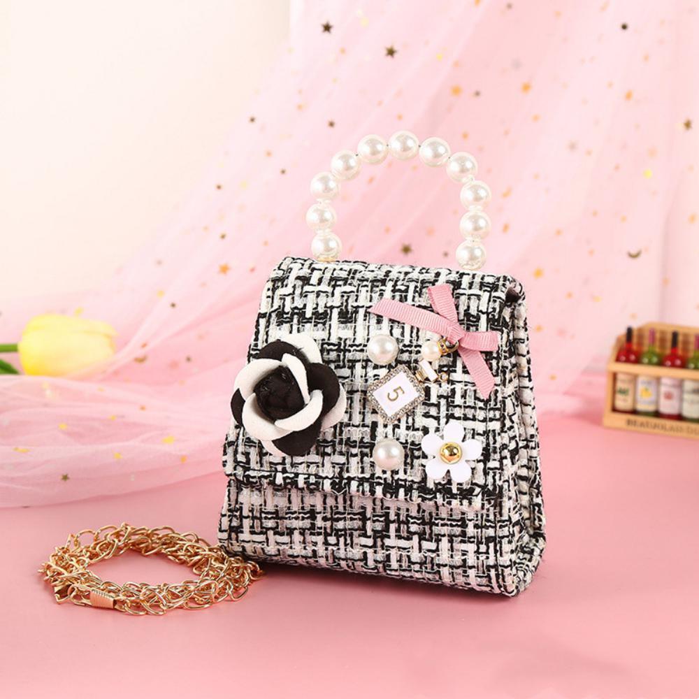 Mini Exquisite Children's Portable Pearl Flower Bag Children's Bags Wholesale