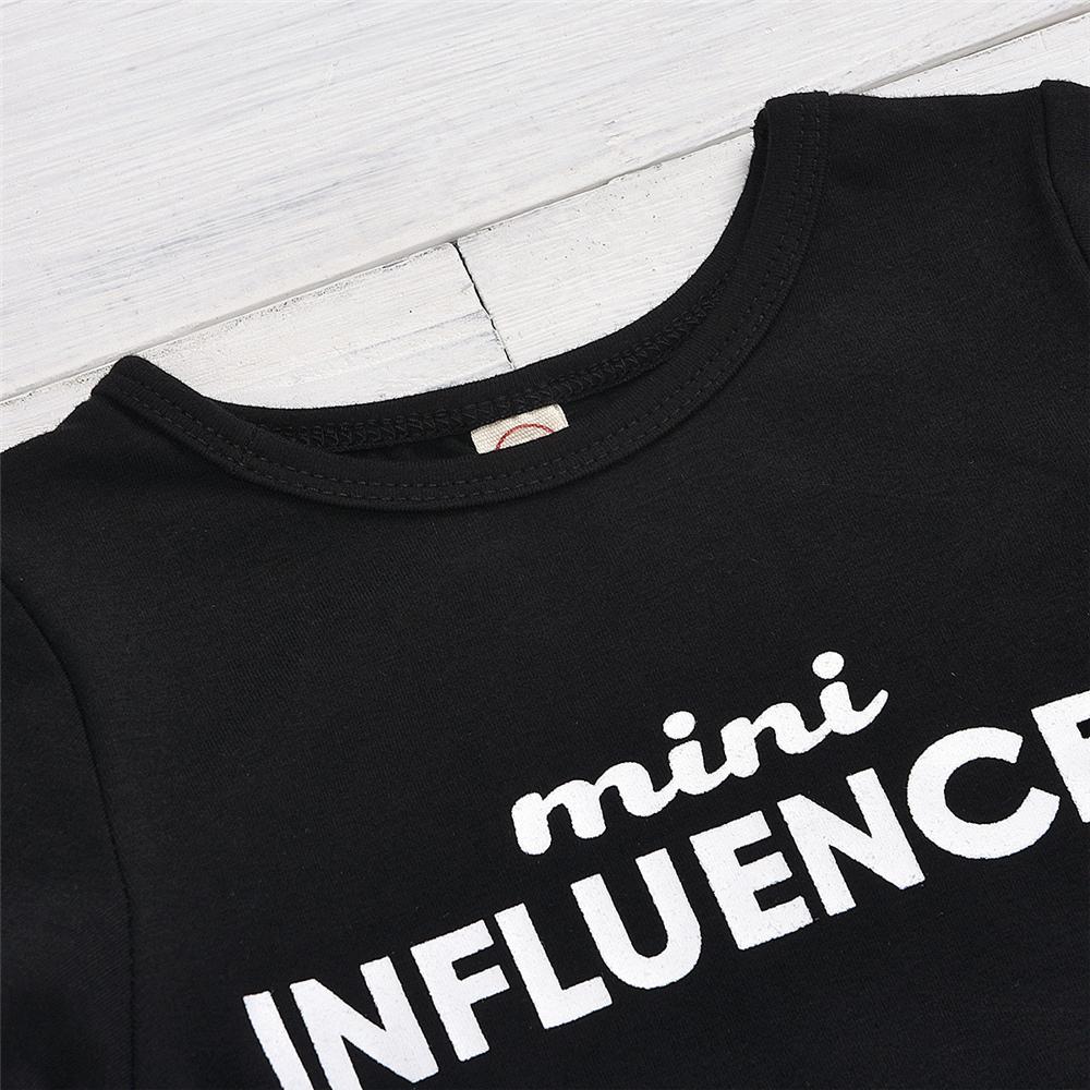 Girls Mini Influencer Short Sleeve Tee & Belt Jeans Baby Girl Clothes Wholesale