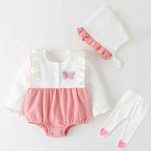 Newborn Bow-tie Long-sleeve Spring and Autumn Jumpsuit Wholesale Clothing Baby