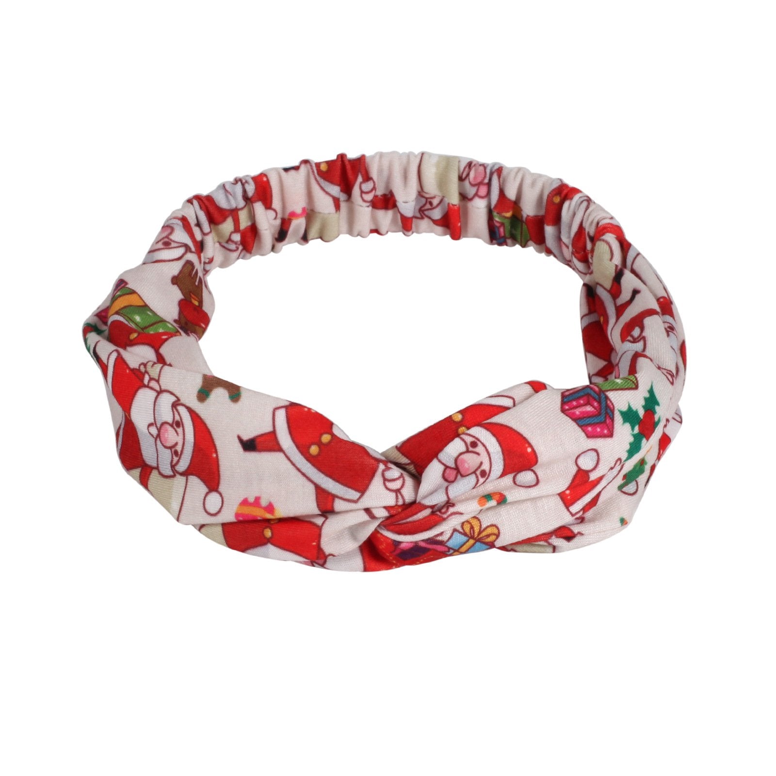 MOQ:8pcs Christmas Santa Claus Print Hair Band Wholesale