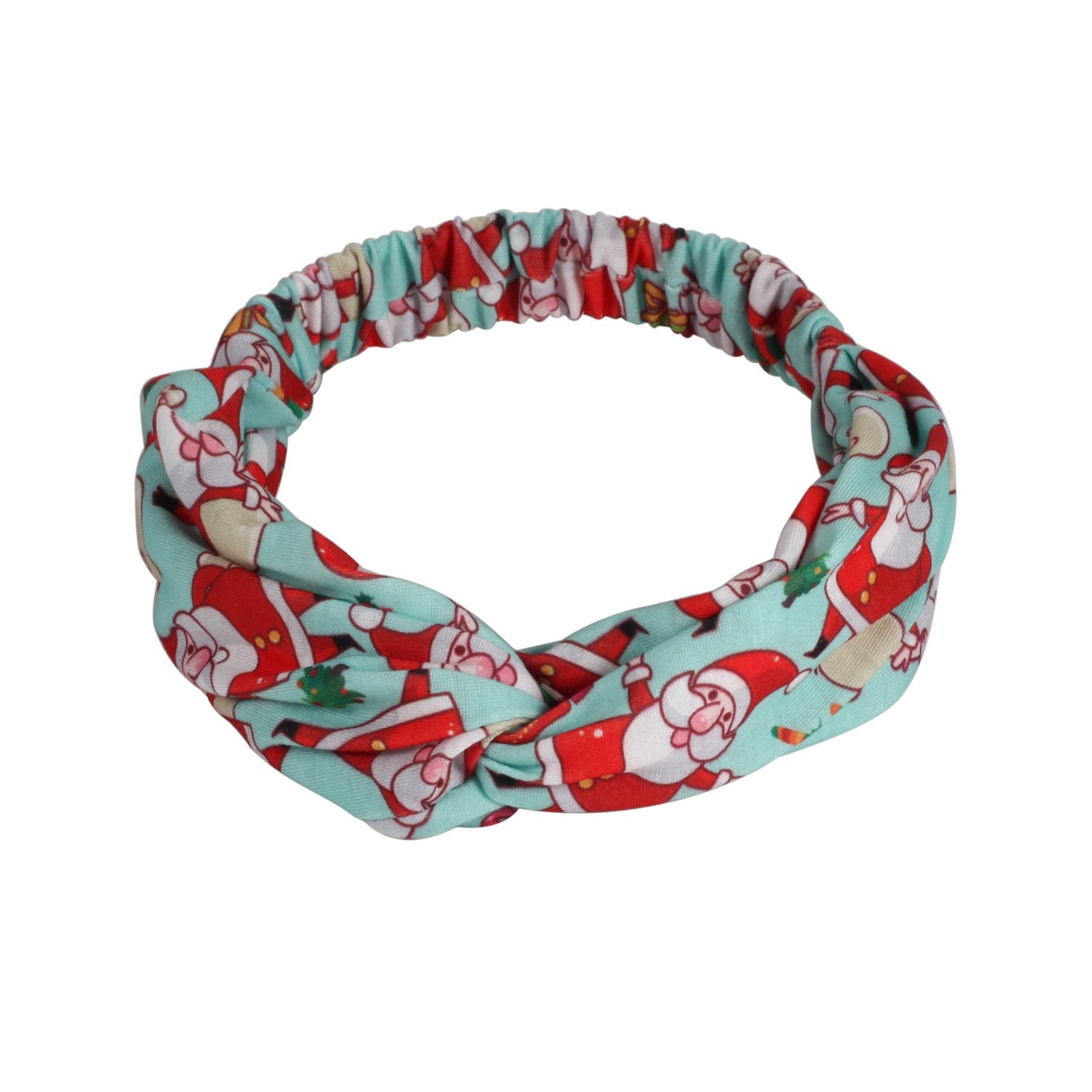 MOQ:8pcs Christmas Santa Claus Print Hair Band Wholesale