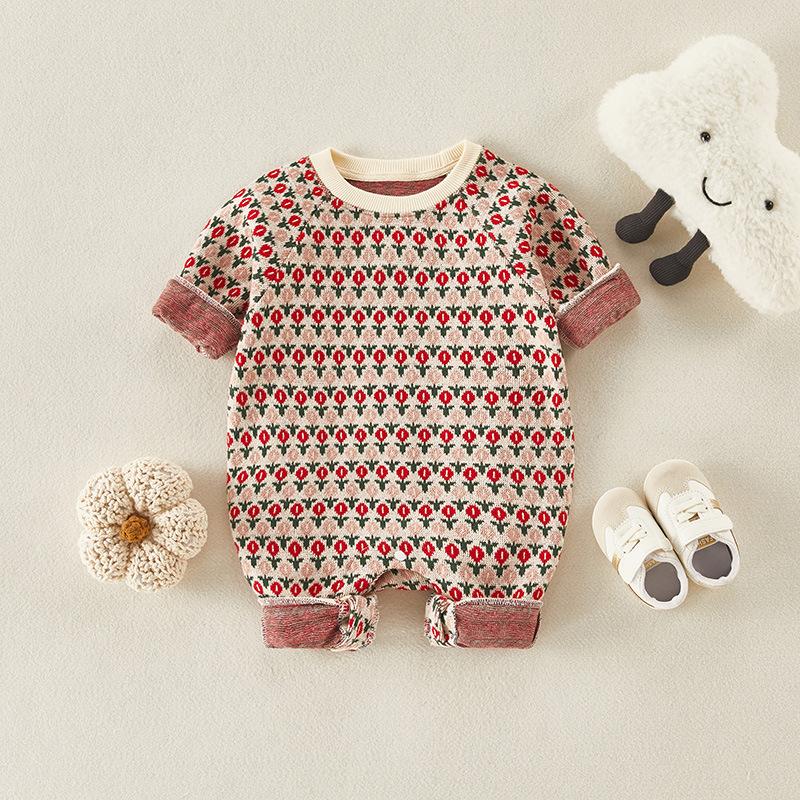 Newborn Boys Autumn Long Sleeve Floral Jumpsuit Buy Baby Clothes Wholesale